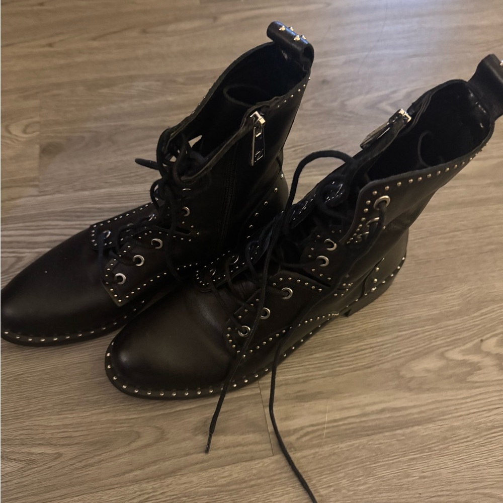 Zara Black Studded Women's Boots